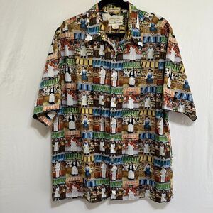 Reyn Spooner Jimmy Buffett Collection French Market Men's Aloha Shirt Sz L VTG